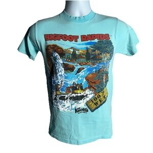 VTG 70s Knotts Berry Farm Big Foot Rapids 100% Wet T-Shirt Single Stitch Small